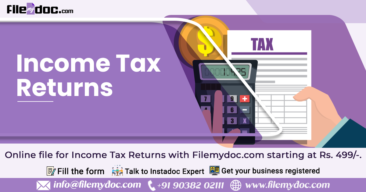 Online Income Tax Filing For Individuals starting from Rs. 499 ...